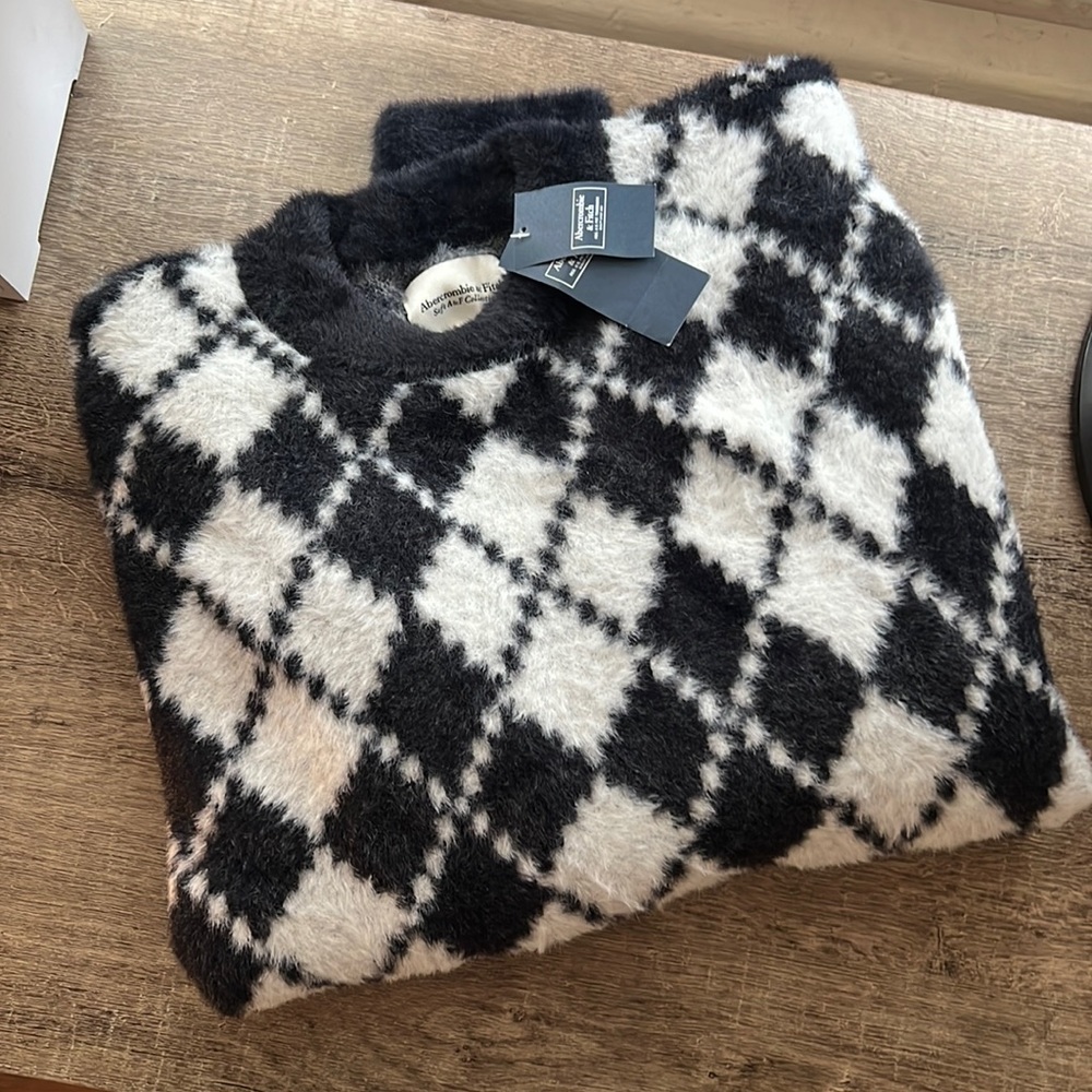 NWT Abercrombie & Fitch Argyle Sweater